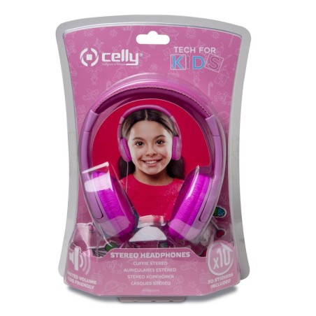 Celly kidsbeat auriculares alámbrico diadema música rosa