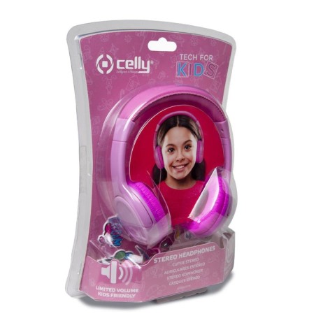 Celly kidsbeat auriculares alámbrico diadema música rosa
