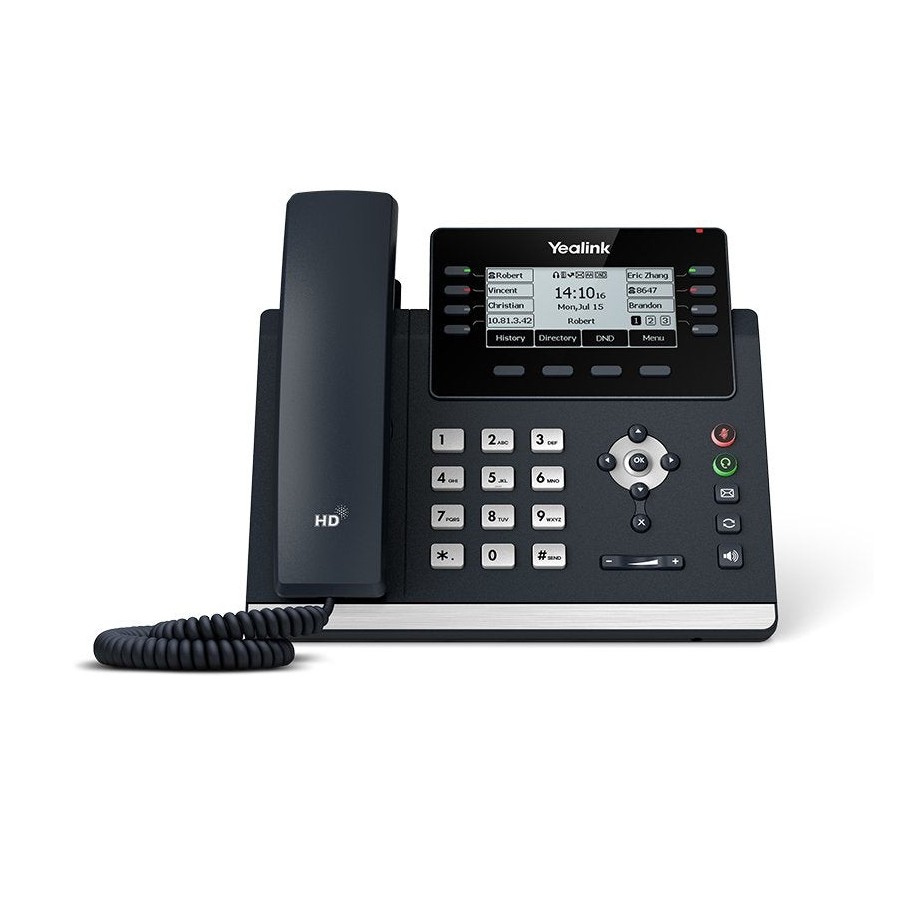 Yealink telefono t43u 12 cuentas sip poe
