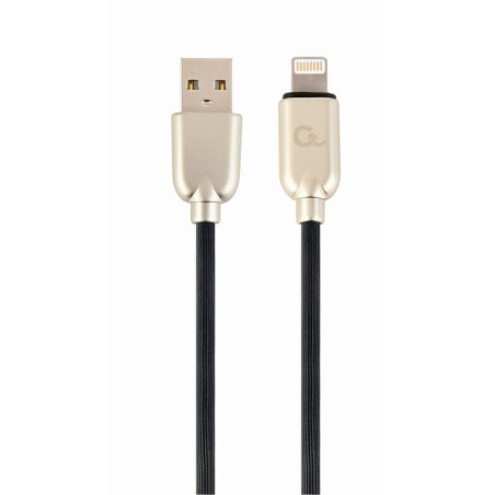 Gembird cc-usb2r-amlm-2m cable de datos y carga premium lightning  2 m, negro