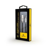 Gembird cc-usb2r-amlm-2m cable de datos y carga premium lightning  2 m, negro