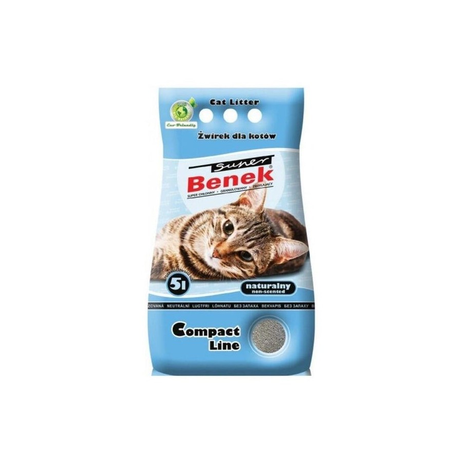 Certech super benek compact natural - arena aglomerante para gatos 5l
