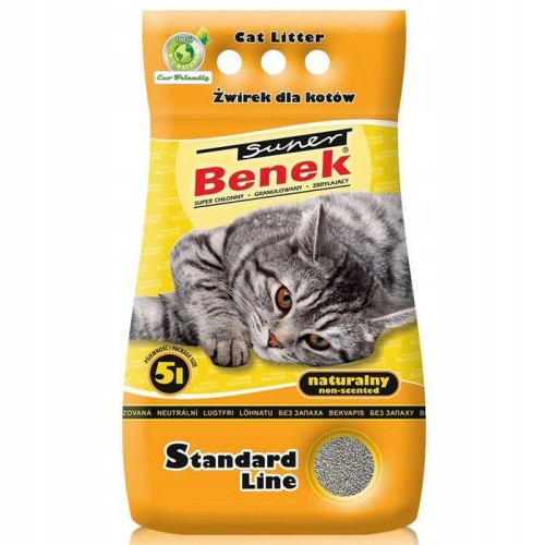 Certech super benek standard natural - arena aglomerante para gatos 5l