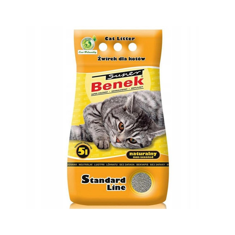 Certech super benek standard natural - arena aglomerante para gatos 5l