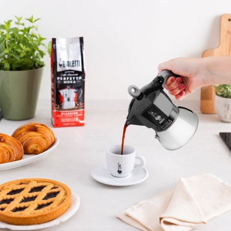 Cafetera italiana bialetti new moka induction negro 2 tazas