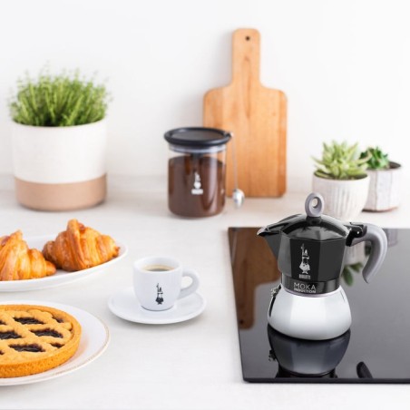 Cafetera italiana bialetti new moka induction negro 2 tazas