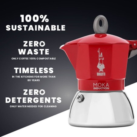 Cafetera italiana new moka inducción bialetti 4tz (200ml)