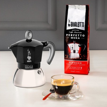 Cafetera italiana bialetti new moka induction 6 tz negro