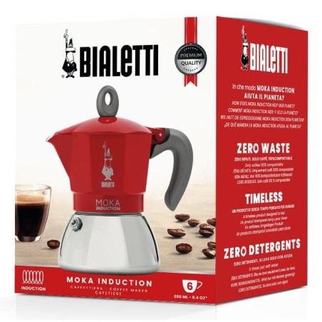 Cafetera italiana bialetti moka inducción 6tz