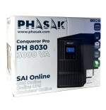 Sai online phasak conqueror pro 3000 va online lcd 3000va-2700w 3 salidas formato torre