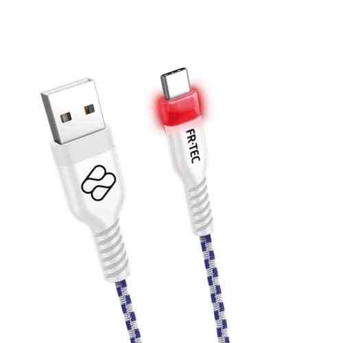 Cable usb 2.0 fr-tec premium led para ps5 usb tipo-c macho usb macho 3m blanco
