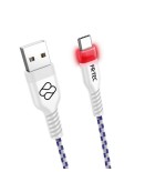 Cable usb 2.0 fr-tec premium led para ps5 usb tipo-c macho usb macho 3m blanco