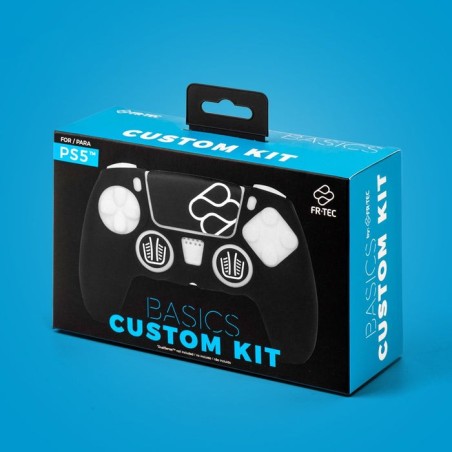 Funda silicona + grips fr-tec custom kit basics para mando ps5 negro