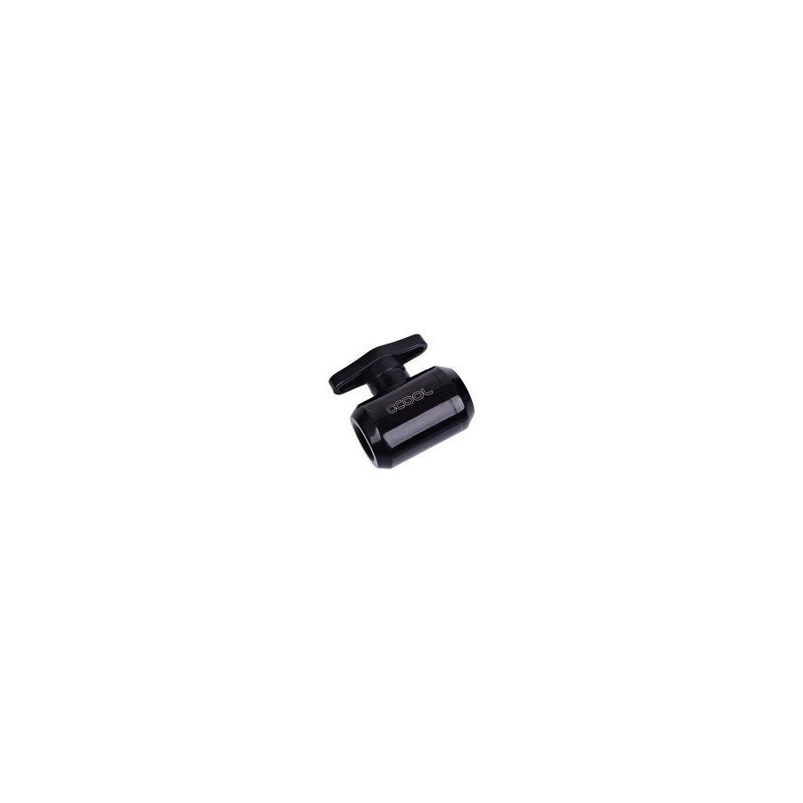 Racor valvula vaciado 2 vias alphacool negro llave paso 2xg1/4 17142