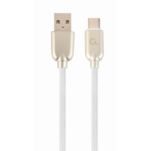 Gembird cable usb 2.0 am a tipo c (am / cm), 2 m, , blanco premium    cc-usb2r-amcm-2m-w