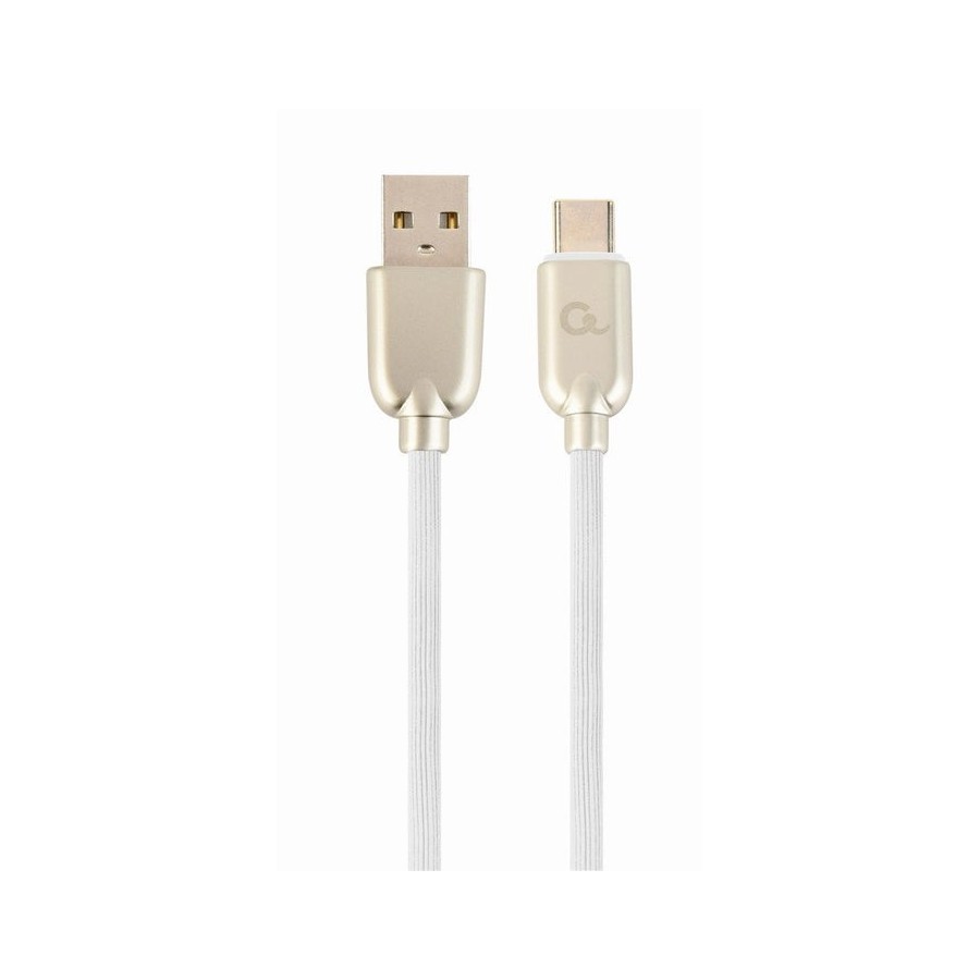 Gembird cable usb 2.0 am a tipo c (am / cm), 2 m, , blanco premium    cc-usb2r-amcm-2m-w