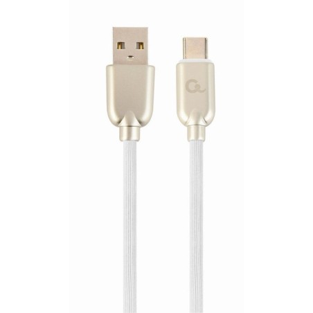 Gembird cable usb 2.0 am a tipo c (am / cm), 2 m, , blanco premium    cc-usb2r-amcm-2m-w