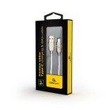 Gembird cable usb 2.0 am a tipo c (am / cm), 2 m, , blanco premium    cc-usb2r-amcm-2m-w