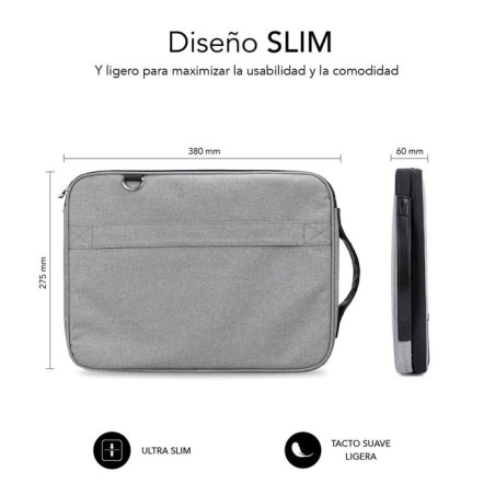 Maletín subblim advance laptop sleeve para portátiles hasta 14'/ gris