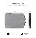 Maletín subblim advance laptop sleeve para portátiles hasta 14'/ gris