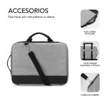 Maletín subblim advance laptop sleeve para portátiles hasta 14'/ gris