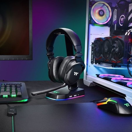 Auriculares + micro thermaltake argent h5 gaming negr 50mm/micro bidireccional desmontable/plegables ght-thf-anecbk-30