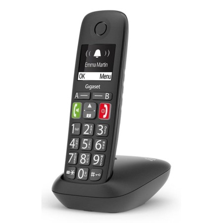 Telefono fijo inalambrico gigaset e290 teclas grandes y pantalla de alta visibilidad 150 contactos negro