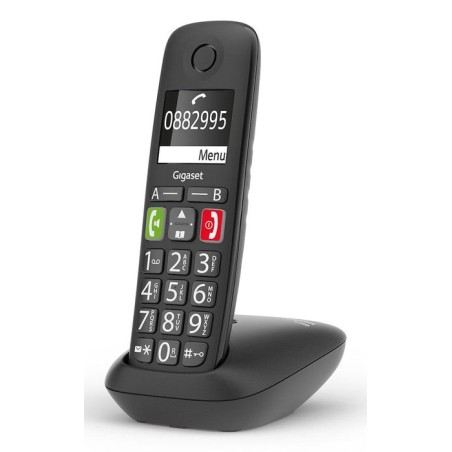 Telefono fijo inalambrico gigaset e290 teclas grandes y pantalla de alta visibilidad 150 contactos negro