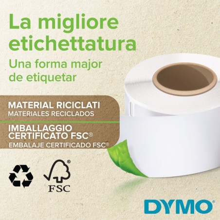 Dymo cinta adhesiva durable labelwriter labels 102x59mm  negro sobre fondo blanco