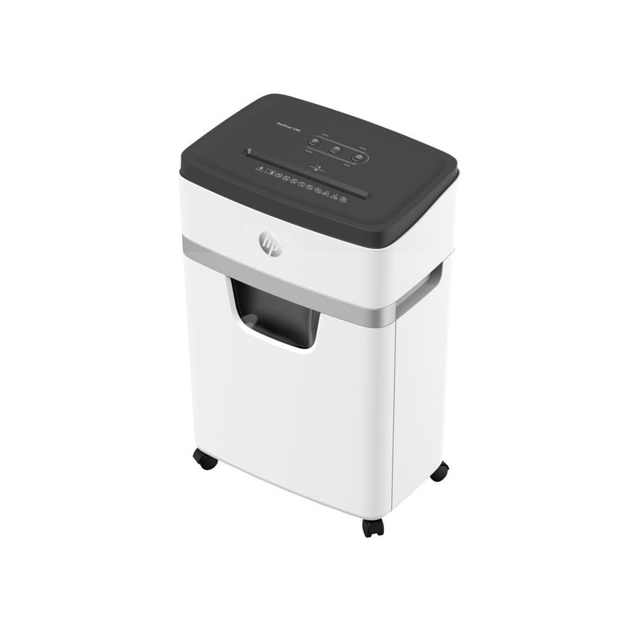 Destructora hp oneshred 12mc, micro corte, p-5, 12 tarjetas, 25l, gris claro