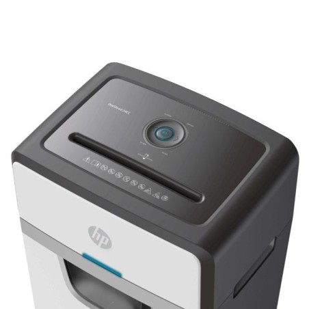 Destructora hp oneshred 24cc, recortes, p-4, 24 tarjetas, 30l, gris claro