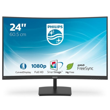 Monitor curvo philips e-line 241e1sc 23.6' full hd negro
