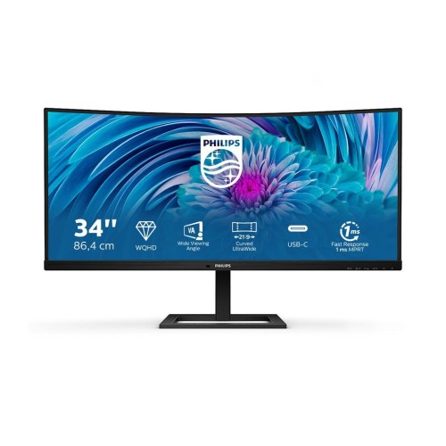Monitor philips 346e2cuae/00 monitor 34" va wled 3440x1440 hdmi/dp curved