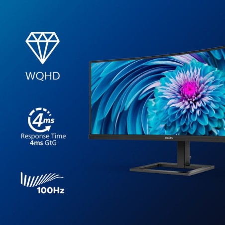 Monitor philips 346e2cuae/00 monitor 34" va wled 3440x1440 hdmi/dp curved