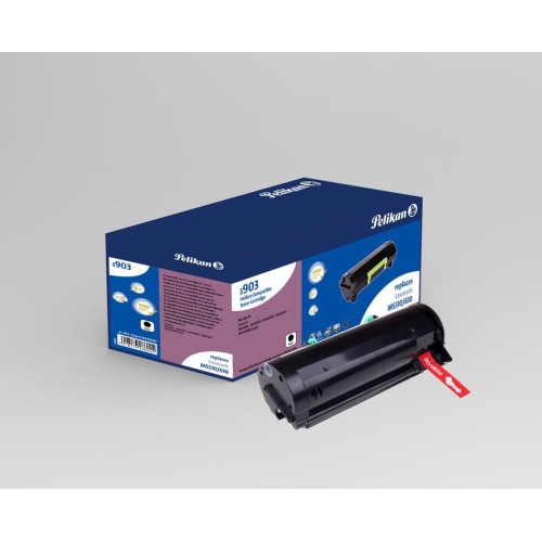 Pelikan cartucho de tóner reemplazo para lexmark 502u negro rendimiento ultra alto