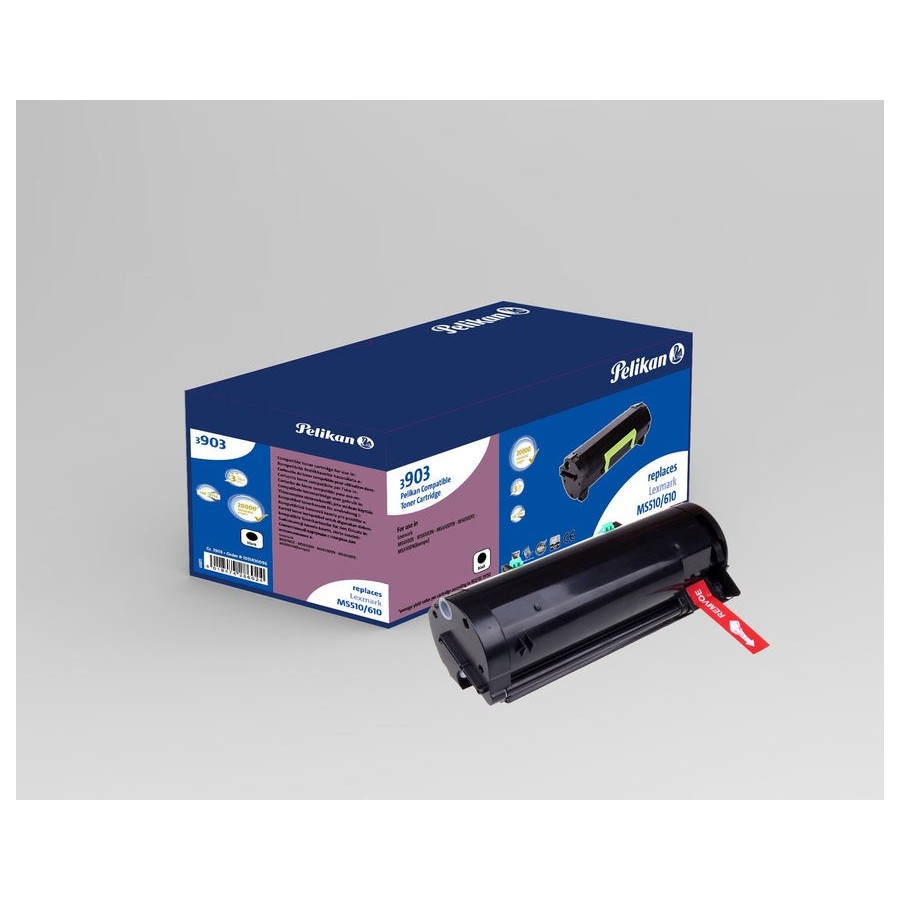 Pelikan cartucho de tóner reemplazo para lexmark 502u negro rendimiento ultra alto