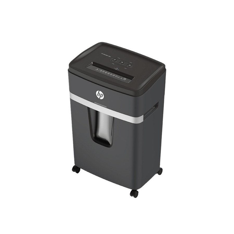 Hp pro shredder 18cc destructora, recortes, p-4, 18 tarjetas, 25l, gris oscuro