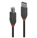 Lindy 36677 cable usb 10 m usb 2.0 usb a usb b negro, gris, rojo