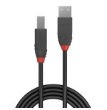 Lindy 36677 cable usb 10 m usb 2.0 usb a usb b negro, gris, rojo