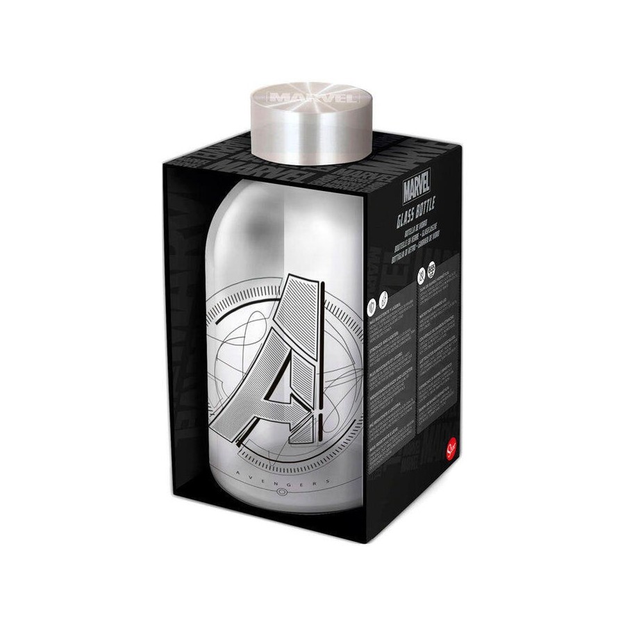 Botella cristal vengadores avengers marvel 620ml