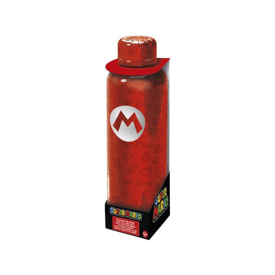 Botella acero inoxidable super mario bros nintendo 515ml