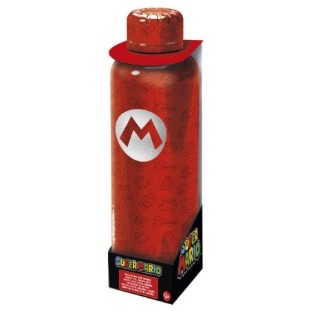 Botella acero inoxidable super mario bros nintendo 515ml