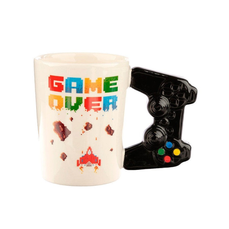 Taza asa 3d mando videojuego pixel game over