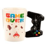 Taza asa 3d mando videojuego pixel game over