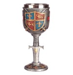 Copa escudo y espada medieval