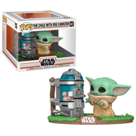 Figura pop star wars the mandalorian child with canister