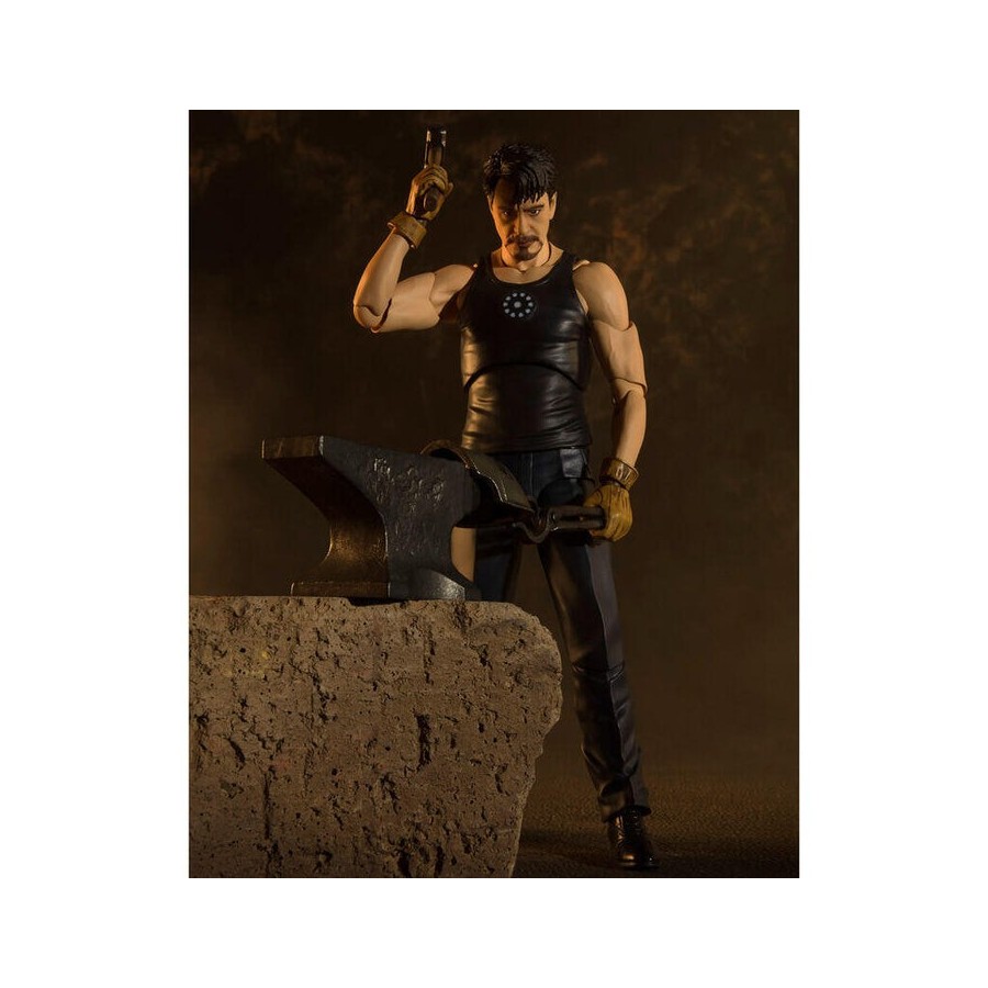 Figura articulada tony stark birth of iron man 15cm
