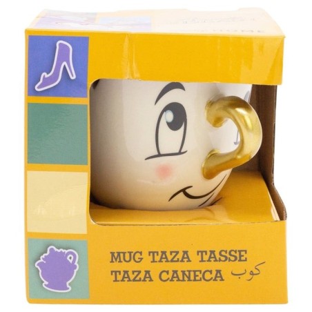 Taza 3d chip la bella y la bestia disney