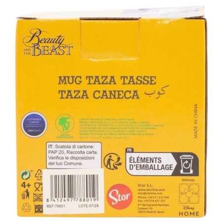 Taza 3d chip la bella y la bestia disney