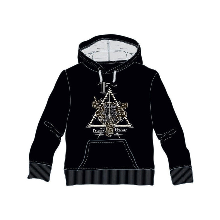 Sudadera capucha deathly hallows harry potter talla 10
